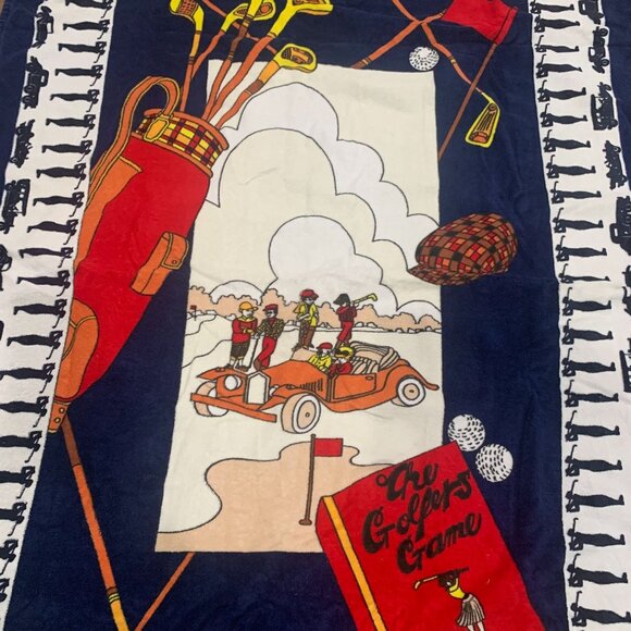 Vintage Ocean Club Sears Made In Brazil The Golfers Club Beach Towel 40" x 70" - Picture 5 of 7